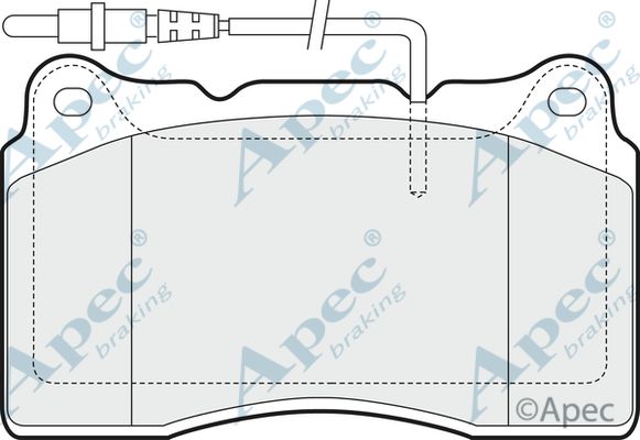 APEC BRAKING Комплект тормозных колодок, дисковый тормоз PAD1434